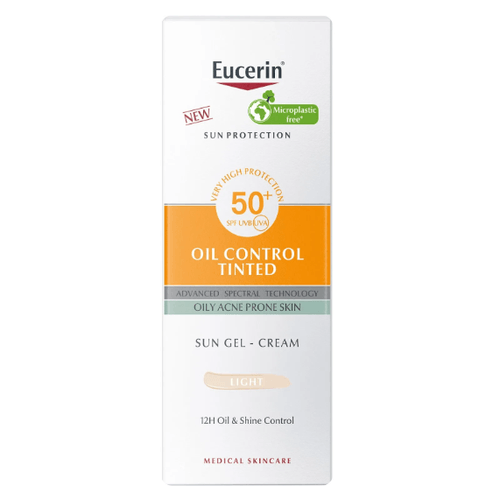 Eucerin Sun Ochranný krémový gel na opalování na tvář Dry Touch OIL CONTROL (světlý) SPF 50+, 50 ml