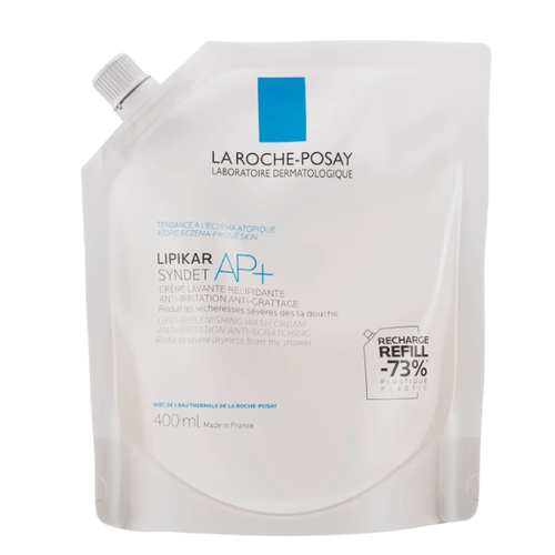 La Roche-Posay Lipikar syndet AP+ čisticí krémový gel pro pokožku se sklonem k atopickému ekzému náplň 400 ml