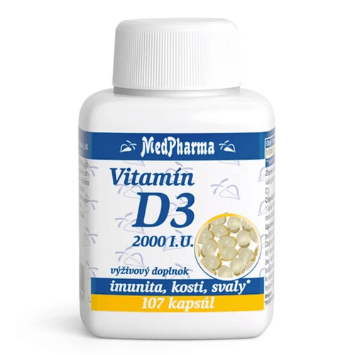 MedPharma Vitamín D3 2000 I.U. 107 kapslí