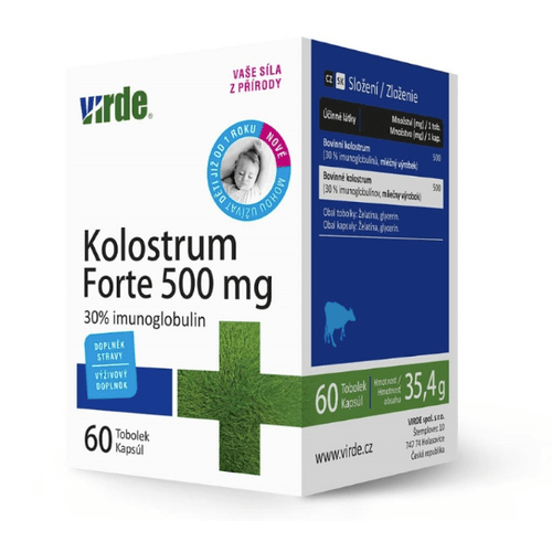 Virde Kolostrum forte 500 mg 60 kapslí