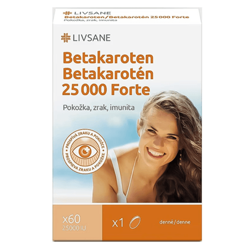 Livsane Betakaroten 25 000 Forte 60 kapslí