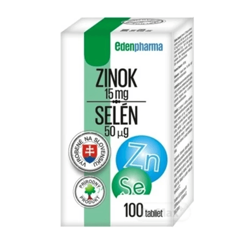EDENPharma ZINEK 15 mg + SELEN 50 µg 100 tbl