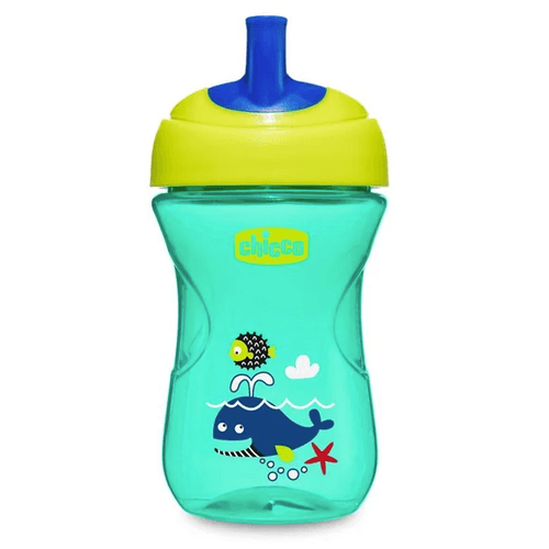 CHICCO Hrnek Chicco Pokročilý s brčkovým náustkem 266 ml 12m+