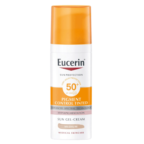 Eucerin Sun Emulze na opalování na obličej s depigmentačním účinkem PIGMENT CONTROL (středně tmavá) SPF 50+ 50 ml