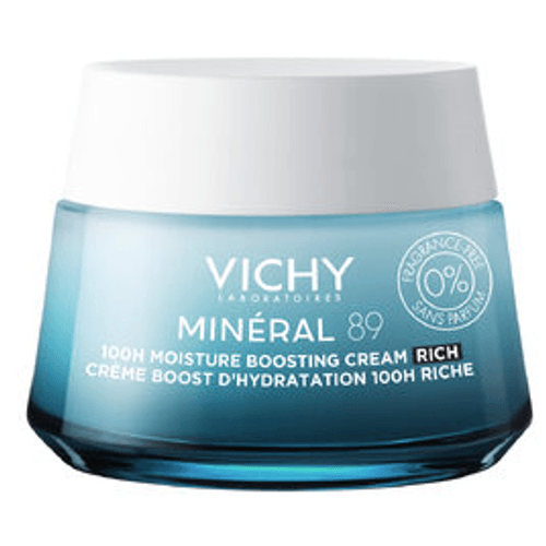 Vichy Mineral 89 100H Krém na podporu hydratace s výživnou texturou 50 ml