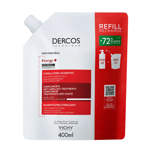 Vichy DERCOS Energy+ Stimulační šampon proti vypadávání vlasů - náhradní náplň 400 ml