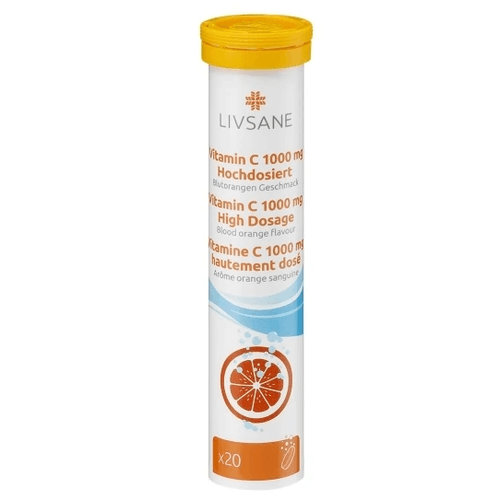 Livsane Vitamín C 1000 mg vysoká dávka 20 šumivých tablet