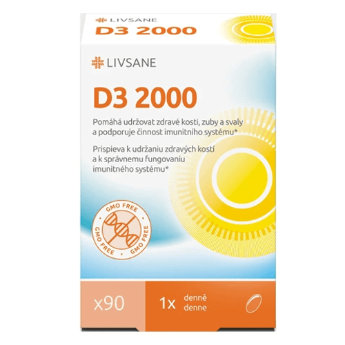 Livsane Vitamin D3 2000 IU 90 kapslí